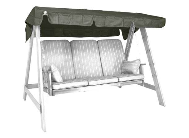 Toit balancelle 193 x 130 cm Swingtex anthracite