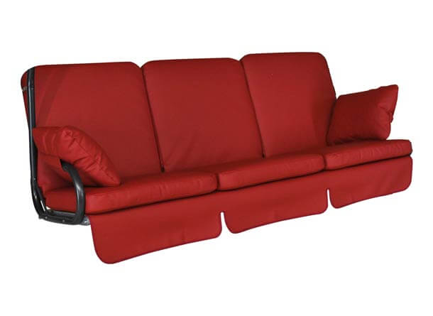 Coussin balancelle Comfort Premium 3 places Cuir rouge