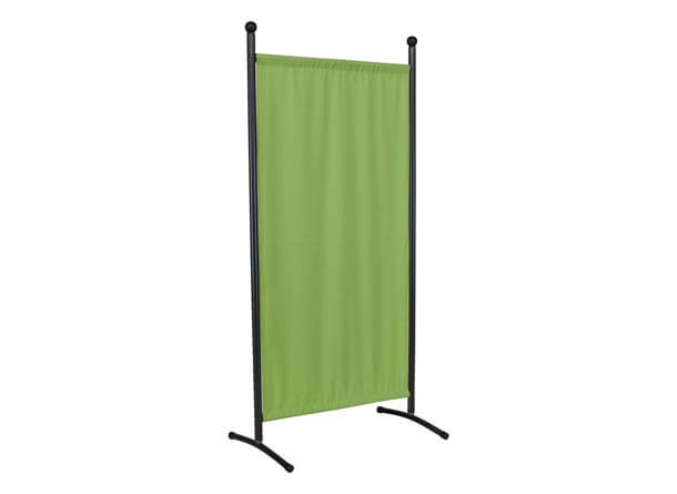 Cloison petit (178 x 82 cm) gris, tissu vert pomme