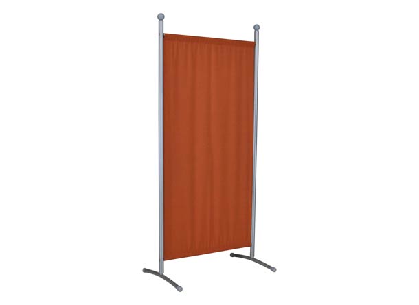 Cloison petit (178 x 82 cm) argent, tissu terre