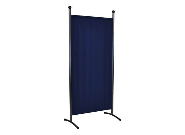 Cloison petit (178 x 82 cm) gris, tissu bleu