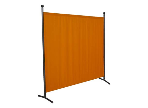 Cloison grand (178 x 178 cm) gris, tissu terre