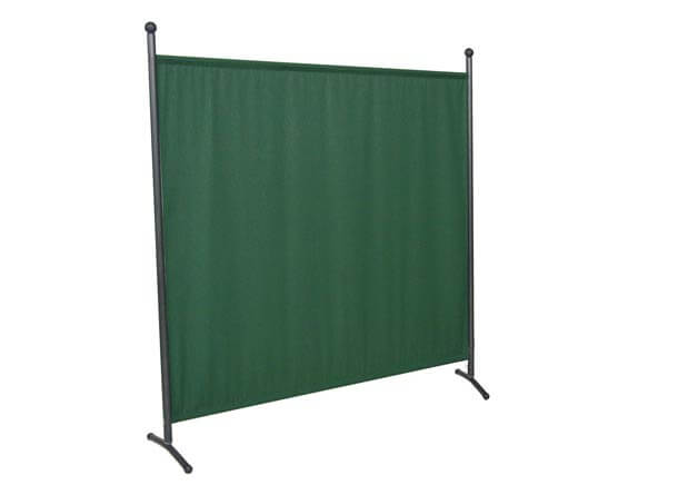 Cloison grand (178 x 178 cm) gris, tissu vert