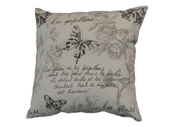Coussin canapé Papillon beige