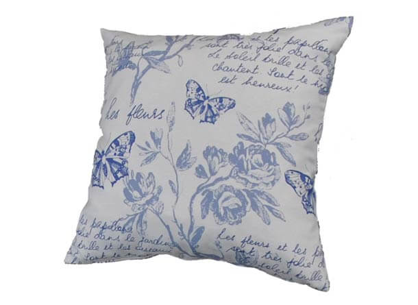 Coussin canapé Papillon bleu