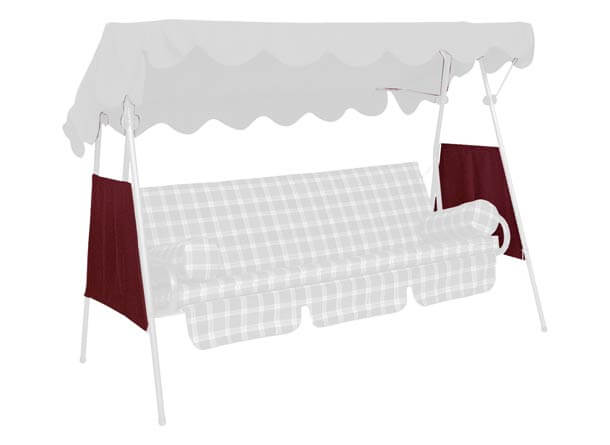 Pièces latérales Swingtex bordeaux