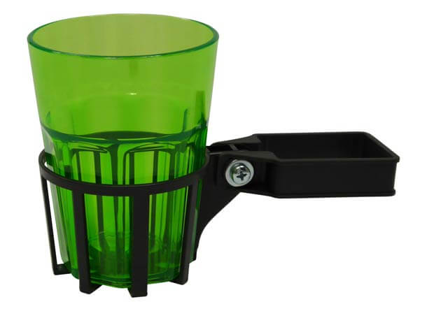 Porte-Boisson pour balancelle avec tube carré gris gobelet vert