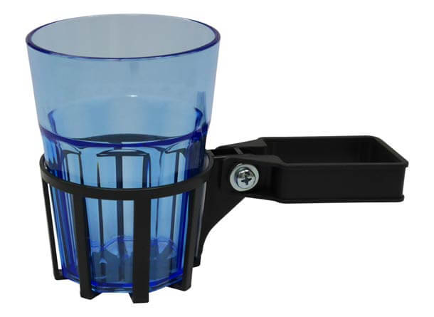 Porte-Boisson pour balancelle avec tube carré gris gobelet bleu