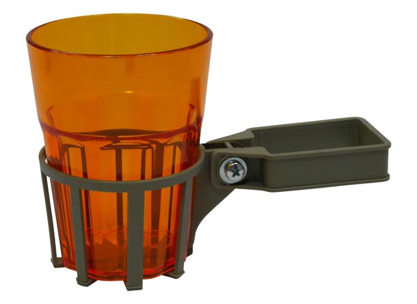 Porte-Boisson pour balancelle avec tube carré champagne gobelet orange
