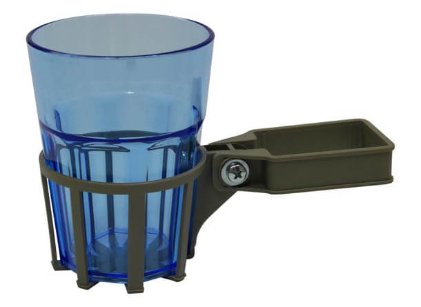 Porte-Boisson pour balancelle avec tube carré champagne gobelet bleu