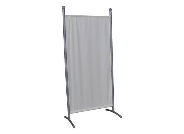 Cloison petit (178 x 82 cm) argent, tissu ivoire
