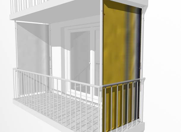 Toile de store balcon vertical No. 500