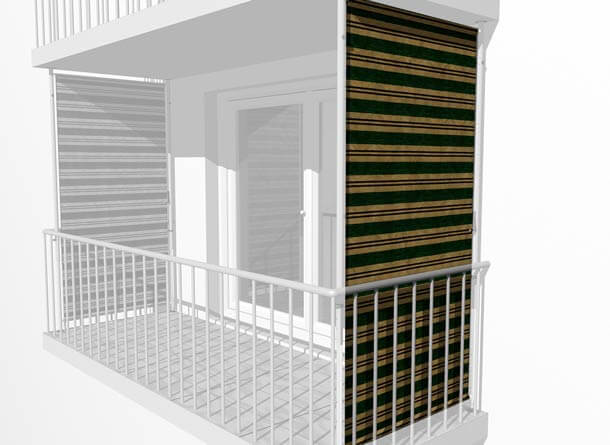 Toile de store balcon vertical No. 1900