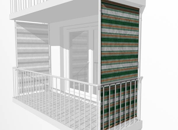 Toile de store balcon vertical No. 3500