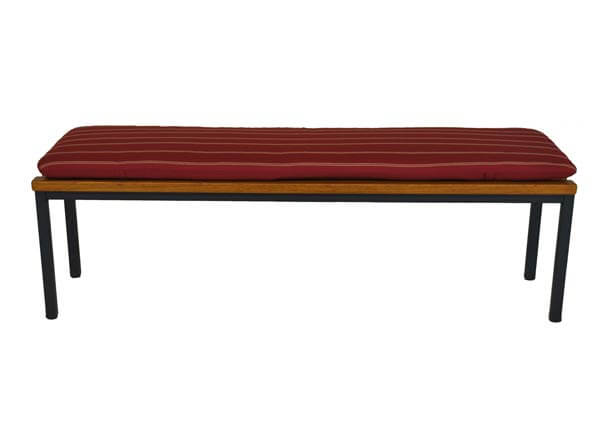 Coussin de banc 120 cm Faro bordeaux