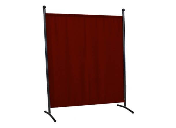 Cloison grand (178 x 178 cm) gris, tissu bordeaux