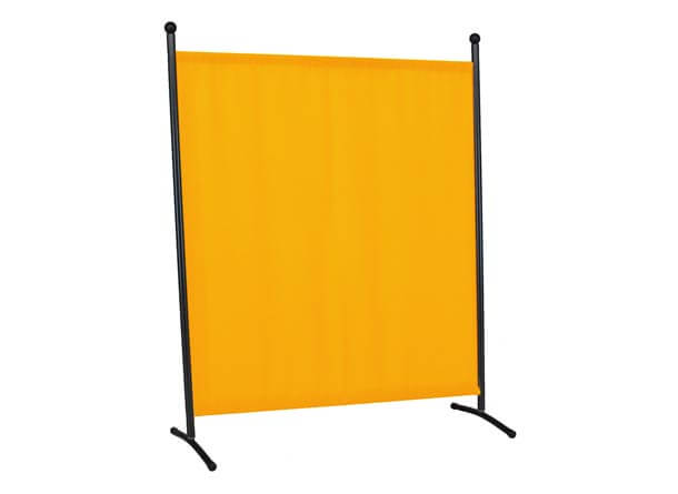 Cloison grand (178 x 178 cm) Gris, Tissu Jaune