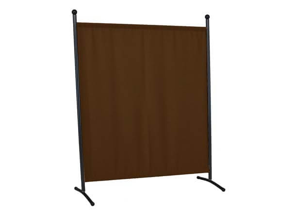 Cloison grand (178 x 178 cm) gris, tissu marron