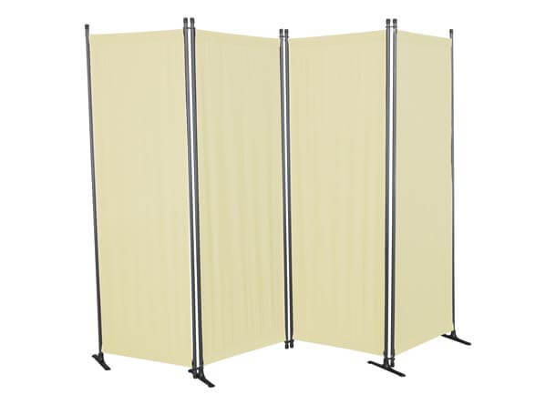 Paravent en 4 parties PE beige