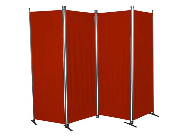 Paravent en 4 parties Swingtex bordeaux