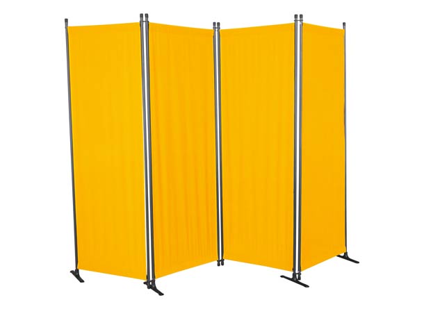 Paravent en 4 parties Swingtex jaune