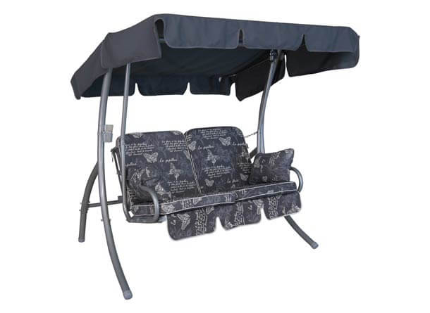 Balancelle 2 places Comfort Papillon gris