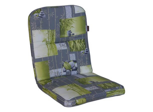 Coussin de chaise dossier bas Exklusiv Bambou gris