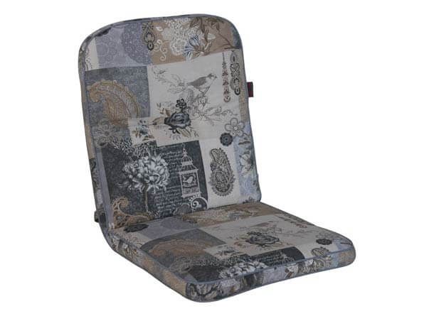 Coussin de chaise dossier bas Exklusiv Neubourg gris