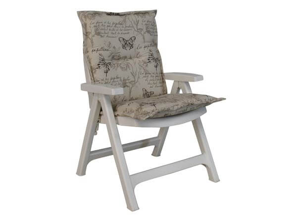 Coussin de chaise dossier bas Papillon beige