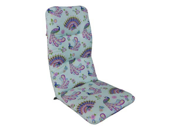 Coussin de chaise dossier haut Paon