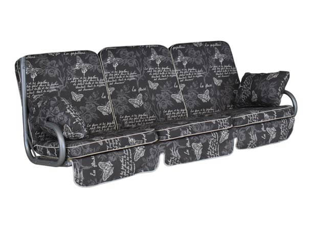 Coussin balancelle Comfort Papillon gris