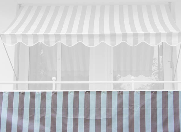 Brise-Vue 90 cm, Design marron-blanc
