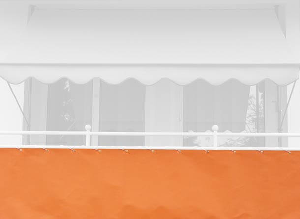 Brise-Vue 90 cm, Design uni orange Polyacrylique
