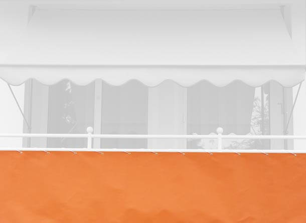 Brise-Vue 75 cm, Design uni orange Polyacrylique