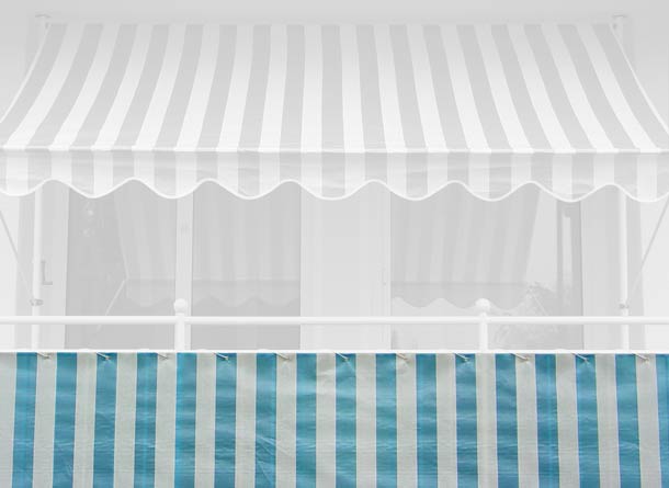Brise-Vue 90 cm, Design bleu-blanc