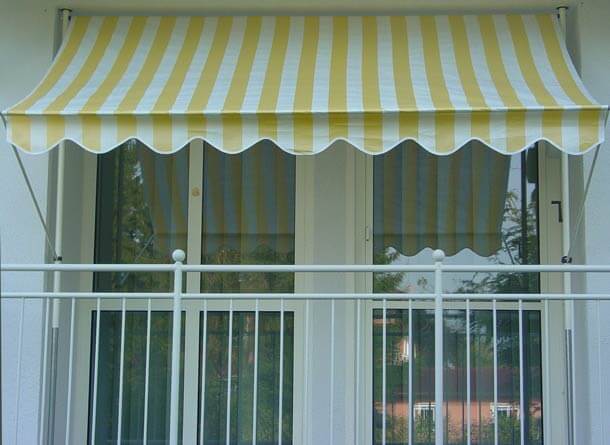 Store Balcon Design jaune-blanc