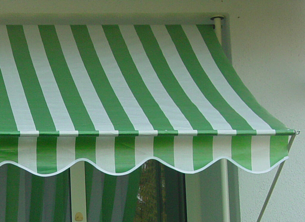 Toile de store Design vert-blanc