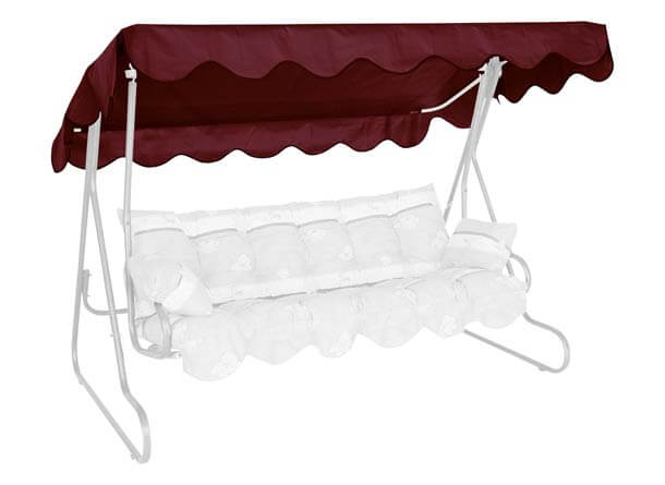 Toit balancelle 210 x 145 cm PE bordeaux