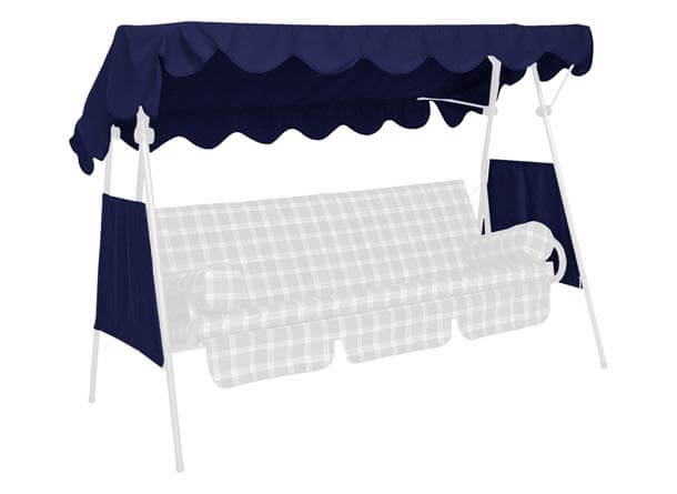Toit balancelle 200 x 120 cm PE bleu