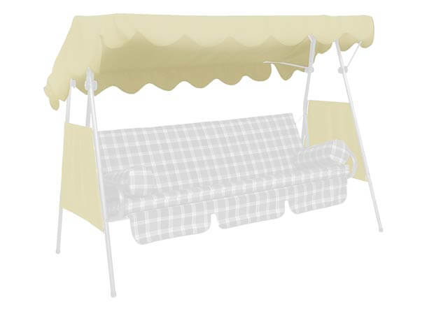 Toit balancelle 200 x 120 cm PE beige Toit balancelle 200 x 120 cm PE beige