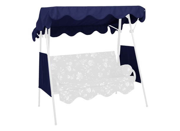 Toit balancelle 150 x 120 cm PE bleu