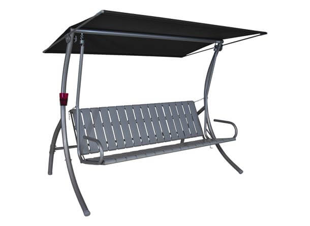 Cadre de balancelle Primero argent avec toit anthracite
