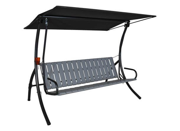 Cadre de balancelle Primero gris avec toit anthracite