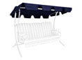 Toit balancelle universelle Swingtex bleu
