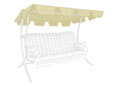 Toit balancelle universelle Swingtex ivoire
