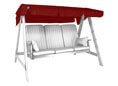 Toit balancelle 193 x 130 cm Swingtex bordeaux