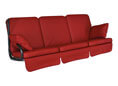 Coussin balancelle Comfort Premium 3 places Cuir rouge