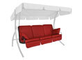 Coussin balancelle Comfort Premium 3 places Cuir rouge