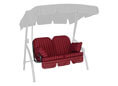 Coussin balancelle 2 places Deluxe Faro bordeaux
