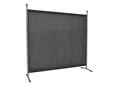 Cloison grand (178 x 178 cm) champagne, tissu Primetex anthracite